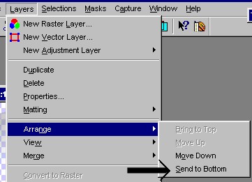 Send layer to the bottom